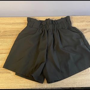 High-Waisted Black Shorts